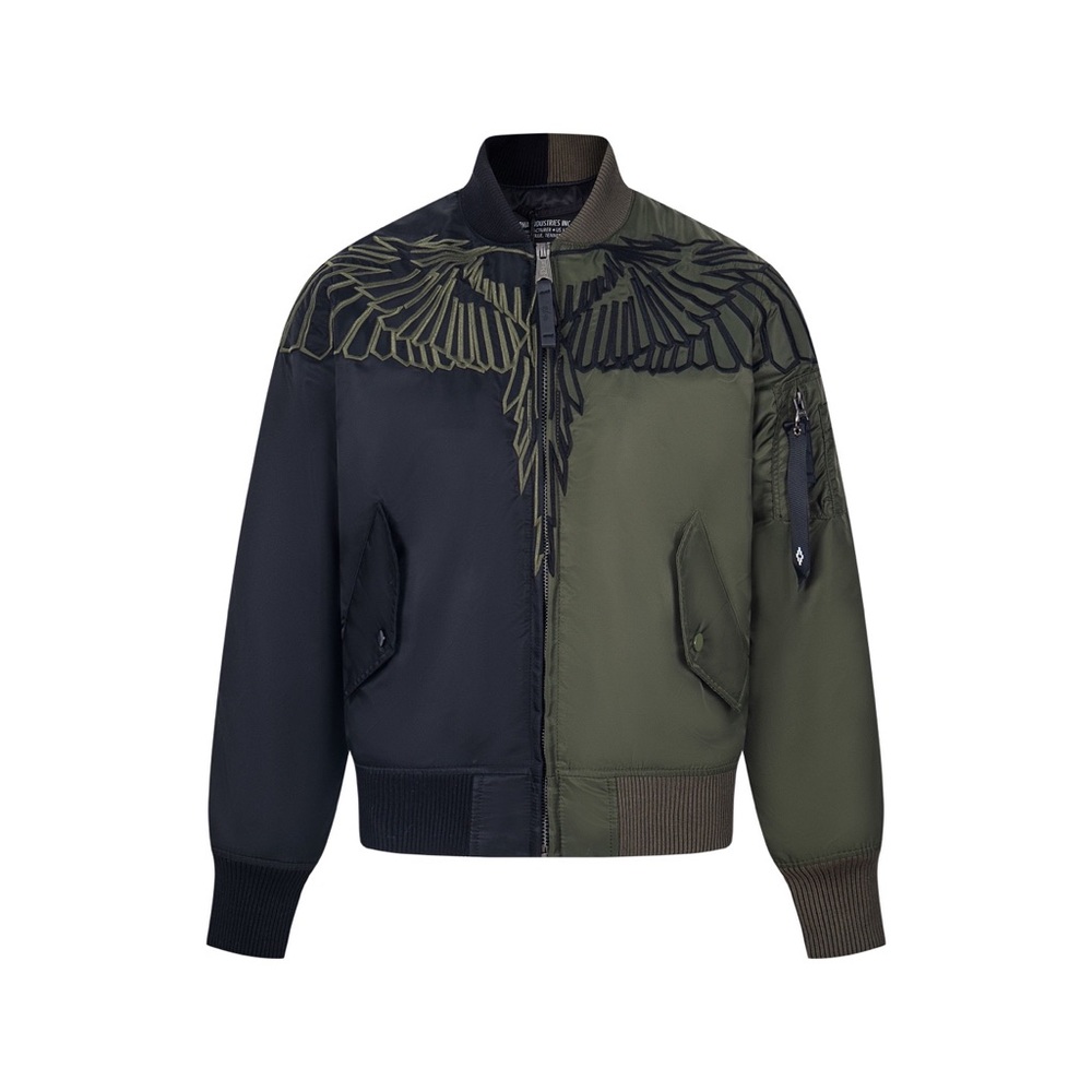 Marcelo Burlon County of Milan Two-Tone Bomber Jacket